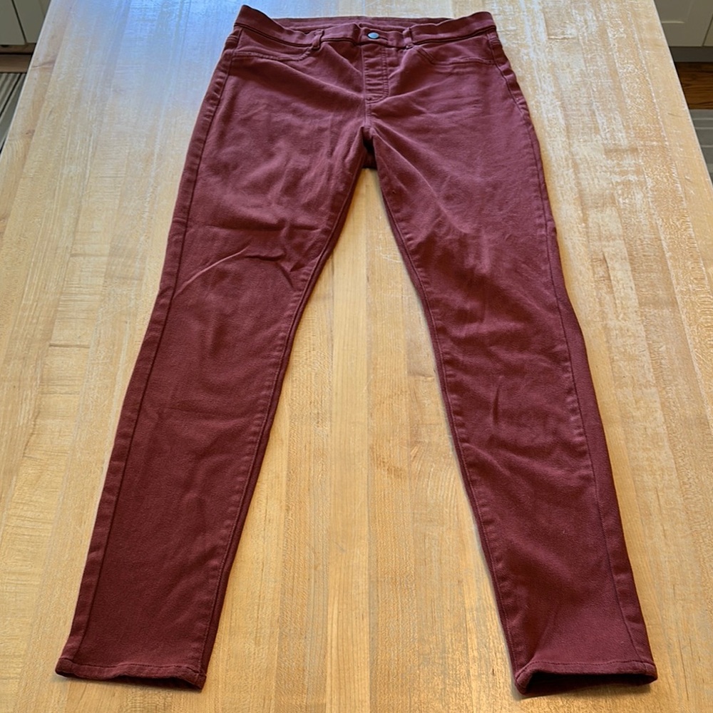 Uniqlo Brick Red Heattech Trousers